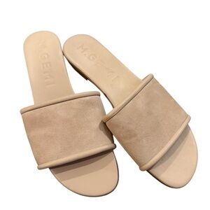 NEW M.Gemi Beige Suede Slide Sandals – Made in Italy – Size 40.5 (US 10)